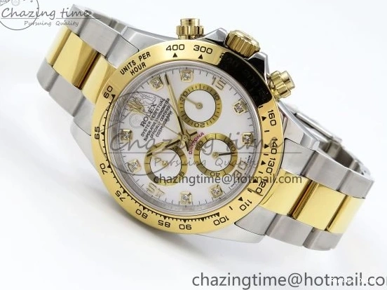 0204 Daytona 116523 SS YG VRF 1:1 Best Edition White Diamonds Dial on SS YG Bracelet A Premium 1644
